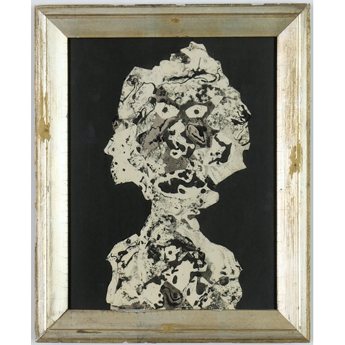 33 - JEAN DUBUFFET, Personnage, pochoir 1956, 32cm x 25cm. (Subject to ARR -m see Buyers Conditions)