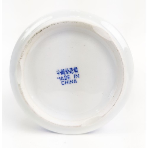 6A - CHINESE CERAMICS, to include two 1960s Communist Propaganda plates and figures, three blue and white... 