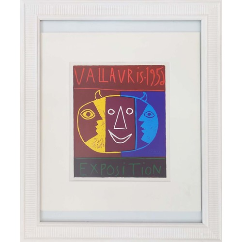 26 - PABLO PICASSO, 'Vallauris 1956', exhibition poster, 29cm x 24cm, framed.