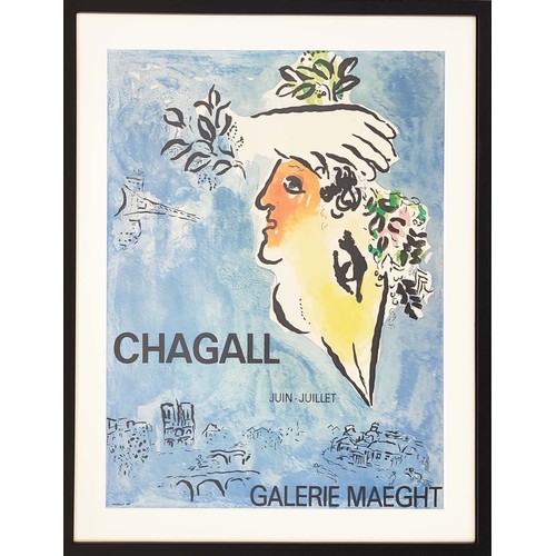 28A - MARC CHAGALL, 'Chagall, Juin-Juillet' lithograph, 65cm x 51cm, published Mourlo c.1970.