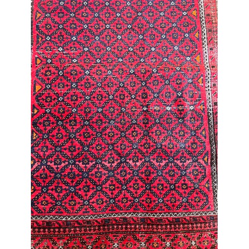 68 - AFGHAN RUGS, two, largest 276cm x 158cm. (2)