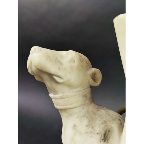 192 - TABLE LAMP, converted from a 19th century classical marble sculpture, 36cm H.