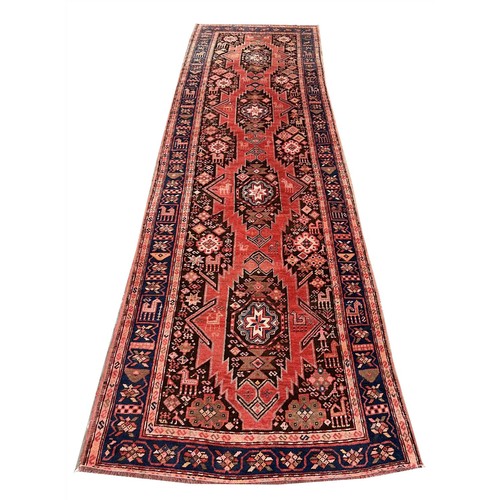 75A - PERSIAN TRIBAL RUNNER, 366cm x 112cm.