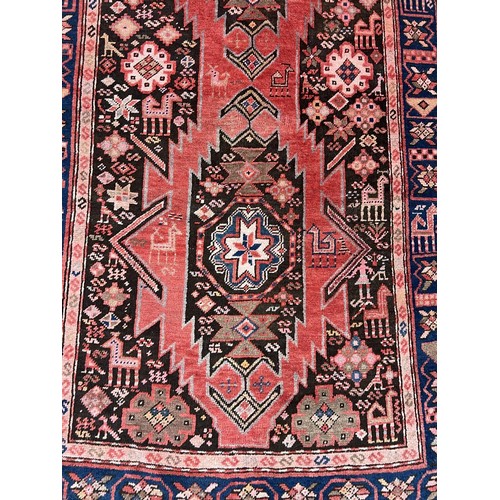 75A - PERSIAN TRIBAL RUNNER, 366cm x 112cm.