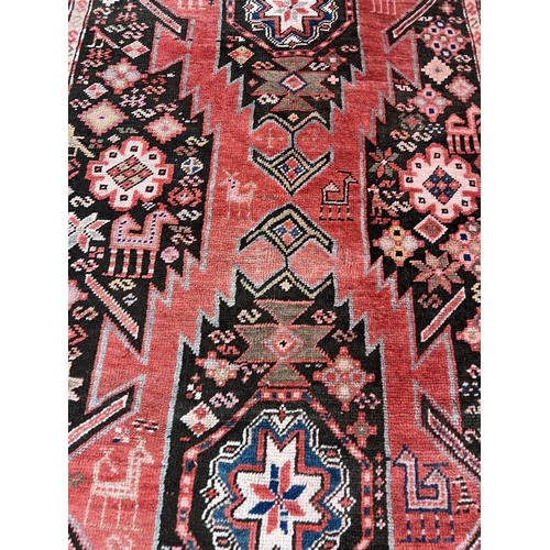 75A - PERSIAN TRIBAL RUNNER, 366cm x 112cm.