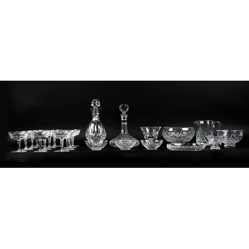 16 - WATERFORD GLASSWARE, a large collection comprising six champagne flutes, six white wine glasses, twe... 