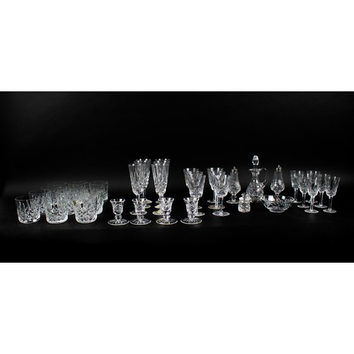 16 - WATERFORD GLASSWARE, a large collection comprising six champagne flutes, six white wine glasses, twe... 