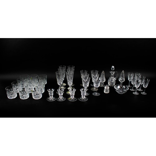 16 - WATERFORD GLASSWARE, a large collection comprising six champagne flutes, six white wine glasses, twe... 