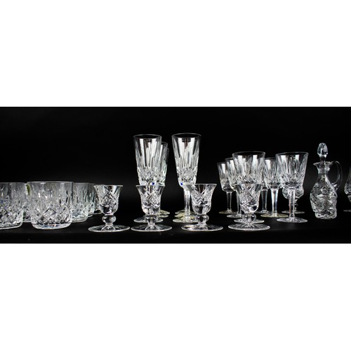 16 - WATERFORD GLASSWARE, a large collection comprising six champagne flutes, six white wine glasses, twe... 