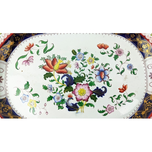 16 - MASON'S IRONSTONE PLATTER, with polychrome decoration, 55cm W x 41cm D x 5cm H.