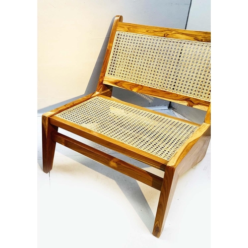 362 - AFTER PIERRE JEANNERET KANGAROO STYLE LOUNGE CHAIR, 66cm H x 60cm W x 74cm D.