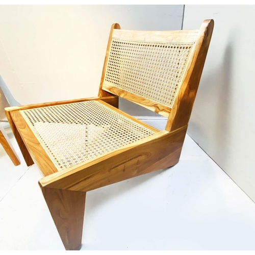 362 - AFTER PIERRE JEANNERET KANGAROO STYLE LOUNGE CHAIR, 66cm H x 60cm W x 74cm D.