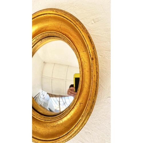 369 - CONVEX MIRRORS, a collection of twelve, Regency style gilt frames, of various sizes and designs, lar... 