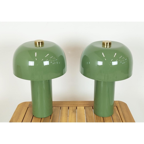 381 - TABLE LAMPS, a pair, 1950s Italian style, 37cm H aprox. (2)