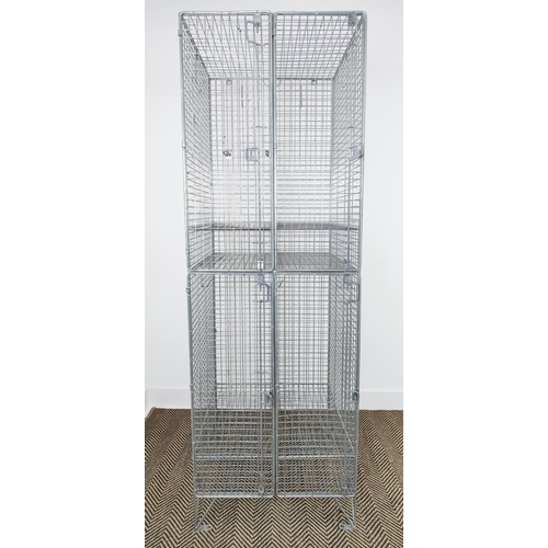 385 - WIRE FRAME LOCKER, 60cm W x 46cm D x 198cm H approx.