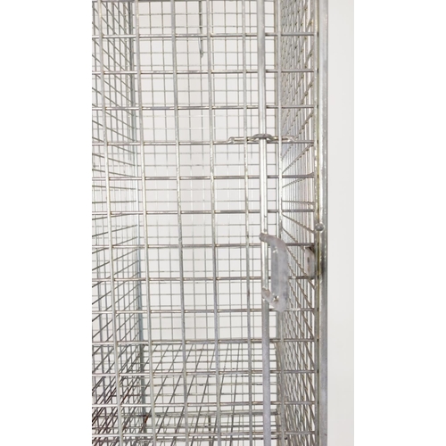 385 - WIRE FRAME LOCKER, 60cm W x 46cm D x 198cm H approx.