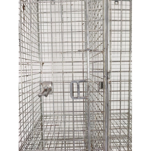 385 - WIRE FRAME LOCKER, 60cm W x 46cm D x 198cm H approx.