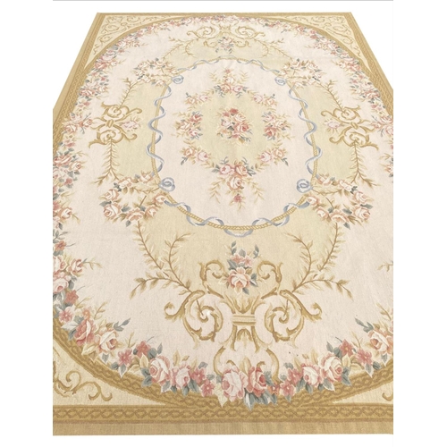 73 - FINE AUBUSSON SAVONNERIE DESIGN CARPET, 250cm x 167cm.