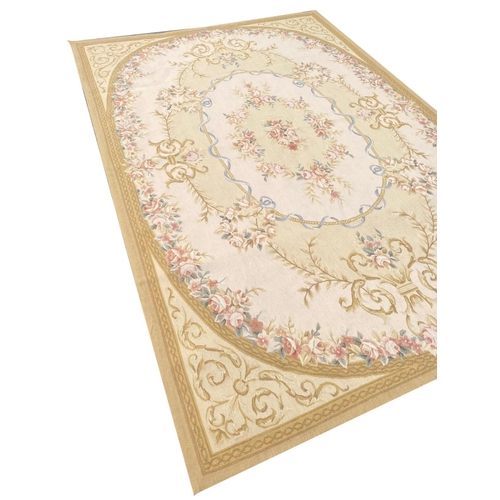 73 - FINE AUBUSSON SAVONNERIE DESIGN CARPET, 250cm x 167cm.