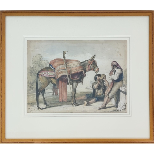 29 - JOHN FREDERICK LEWIS, (British 1805-1876), a set of six hand coloured engraving of Spanish scenes, p... 