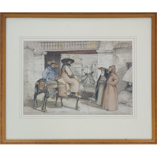 29 - JOHN FREDERICK LEWIS, (British 1805-1876), a set of six hand coloured engraving of Spanish scenes, p... 