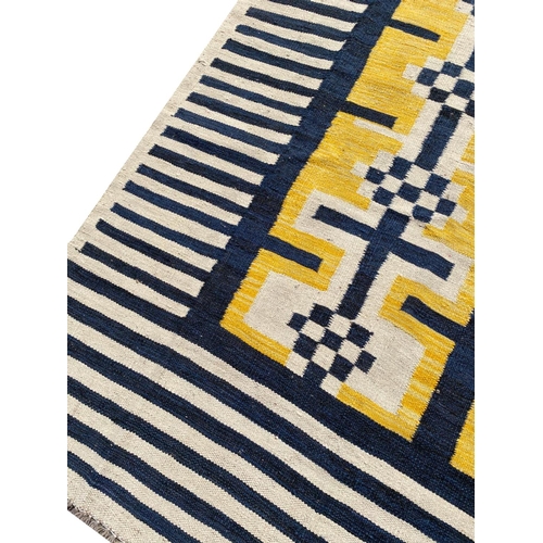 119 - ART DECO DESIGN KILIM, 300cm x 200cm.