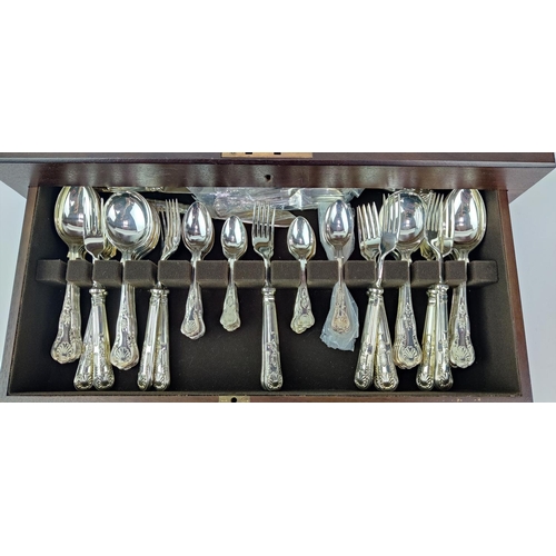 46 - HARRODS SILVER PLATED CANTEEN OF CUTLERY, in the Kings Pattern, EPNS A1, comprising twelve place set... 