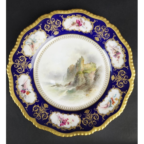 8 - ROYAL WORCESTER, A set of five James Stinton cabinet plates, all hand painted depicting various cast... 