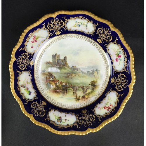 8 - ROYAL WORCESTER, A set of five James Stinton cabinet plates, all hand painted depicting various cast... 