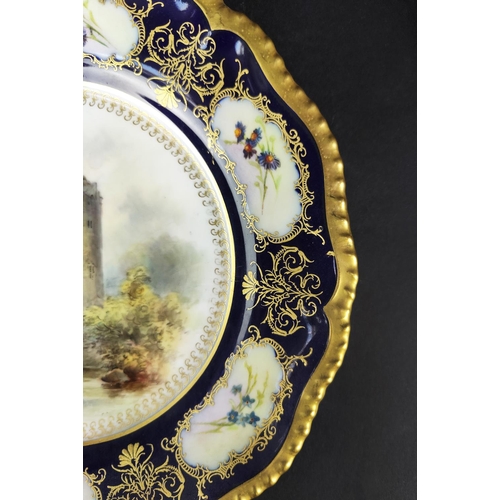 8 - ROYAL WORCESTER, A set of five James Stinton cabinet plates, all hand painted depicting various cast... 