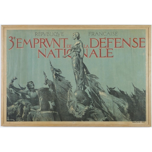 92 - ORIGINAL FRENCH WW1 POSTER, Emprunt Defense Nationale, Delong Draeger Imprunt, 119cm x 79.5cm.