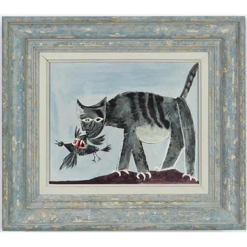 112 - PABLO PICASSO, 'Gatto Che Addenta Un Uccello', rare pochoir, 1955, limited edition: 200, suite: vent... 