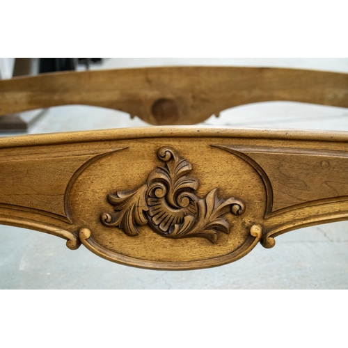 147 - BED, circa 1890, French walnut with carved ends and sides, 164cm H x 160cm W x 204cm L, internal 133... 