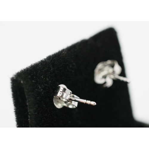 25 - A PAIR OF SOLITAIRE BRILLIANT CUT DIAMOND STUD EARRINGS, 18ct white gold backs, each stone of approx... 