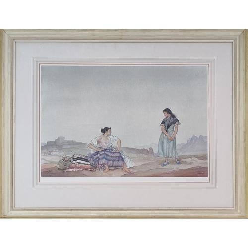 84 - SIR WILLIAM RUSSELL FLINT (1880-1969), a set of three lithographs, largest 85cm x 98cm. (3)