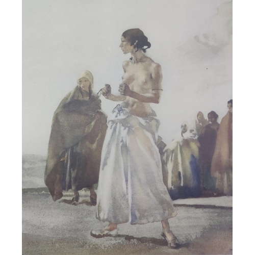 84 - SIR WILLIAM RUSSELL FLINT (1880-1969), a set of three lithographs, largest 85cm x 98cm. (3)