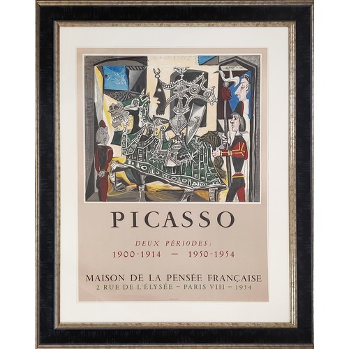 136 - PABLO PICASSO 'Deux Periodes-Maison de La Pensee Francois', lithographic poster, 1954, 69cm x 52cm, ... 