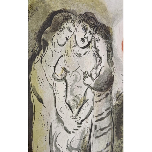 90 - MARC CHAGALL (1887-1985), a pair of original lithographs from the bible series, each 34cm x 25cm, fr... 