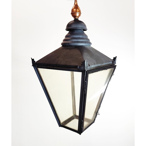 161 - CEILING LANTERN, traditional style, 42cm W x 42cm D x 98cm H.