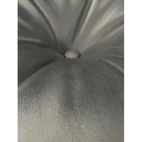 522 - AFTER CHARLES AND RAY EAMES LOUNGE CHAIR AND OTTOMAN, buttoned leather, 80cm W. (2)