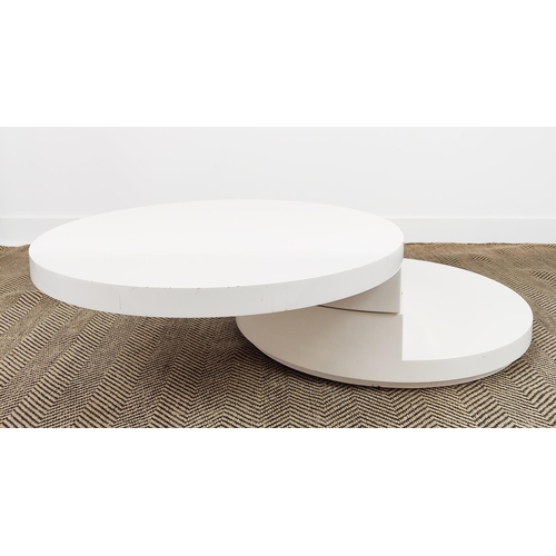 186 - MARAIS INTERNATIONAL LOW TABLE, circular, with rotating mechanism, 80cm W x 34cm H.