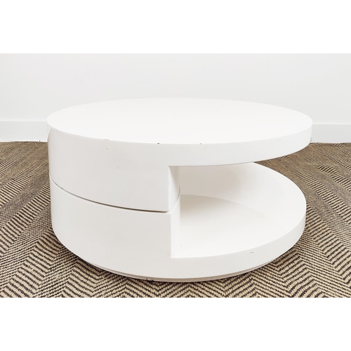 186 - MARAIS INTERNATIONAL LOW TABLE, circular, with rotating mechanism, 80cm W x 34cm H.