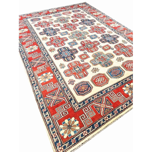 100 - FINE KAZAK RUG, 240cm x 167cm.