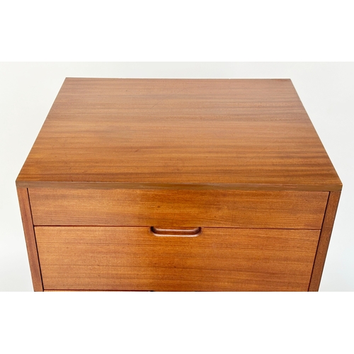 126 - CHEST, 1970s Danish teak with five drawers, 63cm W x 51cm D x 107cm H.