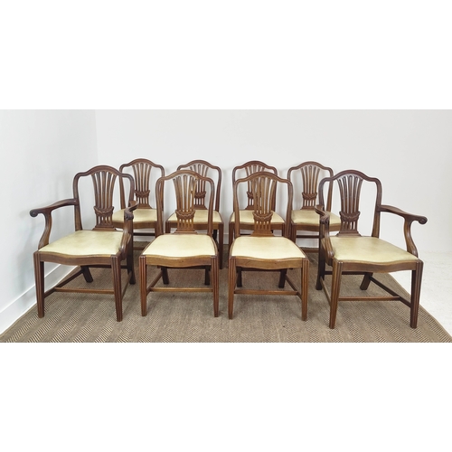 179 - DINING CHAIRS, a set of eight, late 19th/early 20th century George III style mahogany, including two... 