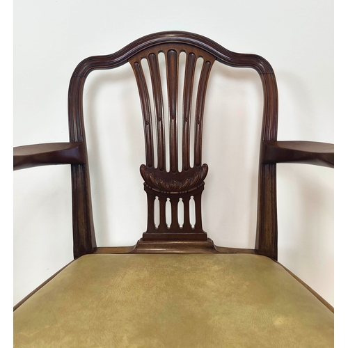 179 - DINING CHAIRS, a set of eight, late 19th/early 20th century George III style mahogany, including two... 