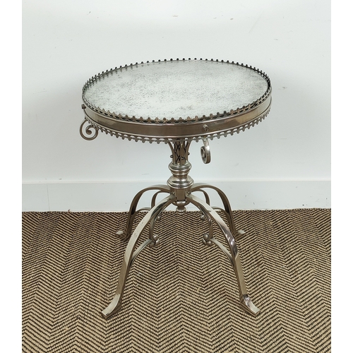 319 - F BRONDEL BRIGITTE SIGNED SIDE TABLE, 61.5cm H x 54cm approx.