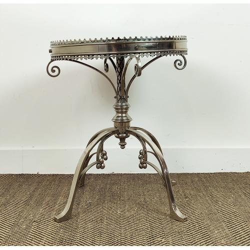 319 - F BRONDEL BRIGITTE SIGNED SIDE TABLE, 61.5cm H x 54cm approx.