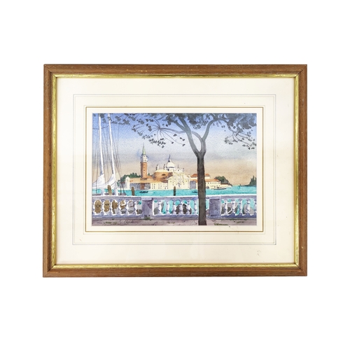 80 - DENNIS GILBERT (B1022) NEAC, 'Venice, San Giorgio Maggiore from via Giardini Della Bienale', waterco... 