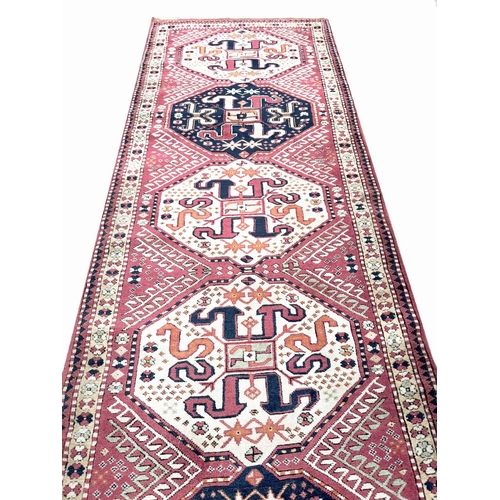 98 - FINE ANATOLIAN RUNNER, 324cm x 85cm.